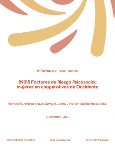 Investigación Factores de Riesgo Psicosocial: mujeres en cooperativas de Occidente